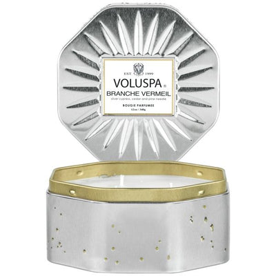 Voluspa - Branch Vermeil Octagon Tin Candle