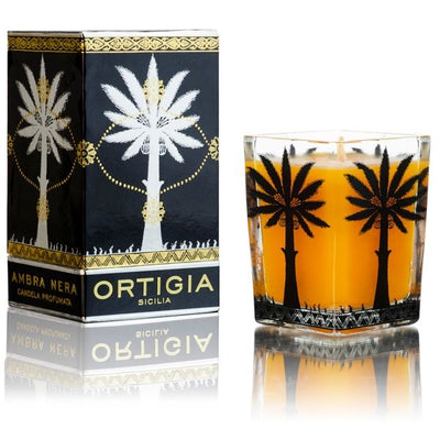 Ortigia Sicilia - Ambra Nera Large Square Candle