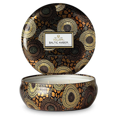 Voluspa - Baltic Amber 3 Wick Tin Candle