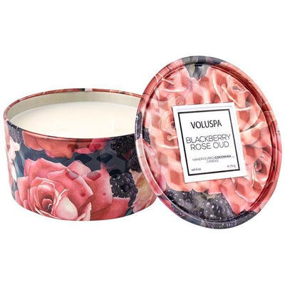 Voluspa - Blackberry Rose Oud 2 Wick Mini Tin Candle