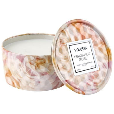 Voluspa - Bergamot Rose 2 Wick Mini Tin Candle