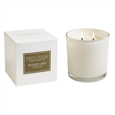 Field + Fleur - Belgian Linen 2 Wick Candle