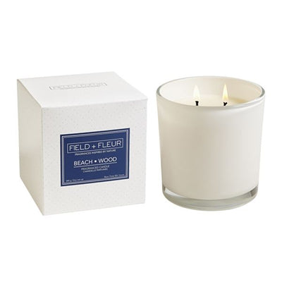 Field + Fleur - Beach Wood 2 Wick Candle