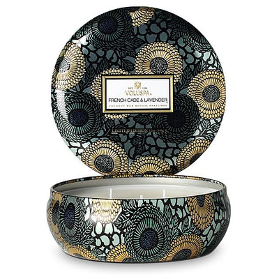 Voluspa - French Cade & Lavender 3 Wick Tin Candle