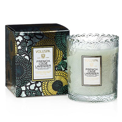 Voluspa - French Cade & Lavender Boxed Scallop Candle