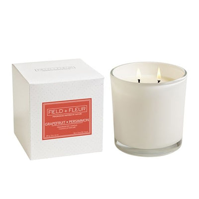 Field + Fleur - Grapefruit Persimmon 2 Wick Candle