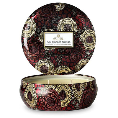 Voluspa - Goji & Tarocco Orange 3 Wick Tin Candle