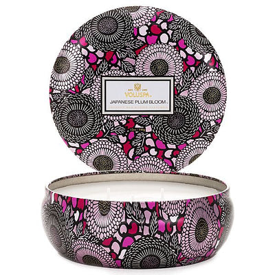 Voluspa - Japanese Plum Bloom 3 Wick Tin Candle