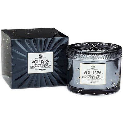 Voluspa - Makassar Ebony & Peach Boxed Candle