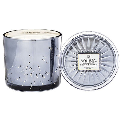 Voluspa - Makassar Ebony & Peach 3 Wick Grande Candle