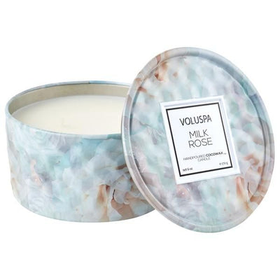 Voluspa - Milk Rose 2 Wick Mini Tin Candle