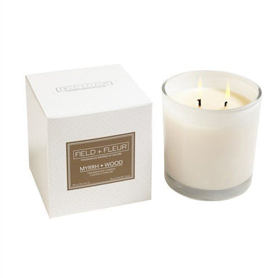 Field + Fleur - Myrrh Wood 2 Wick Candle