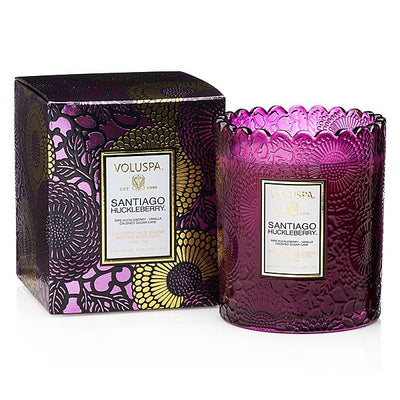 Voluspa - Santiago Huckleberry Boxed Scallop Candle