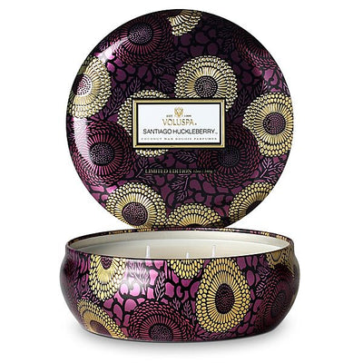 Voluspa - Santiago Huckleberry 3 Wick Tin Candle