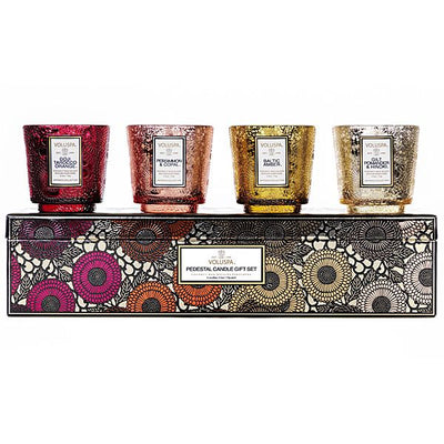 Voluspa -  Pedestal Candle Gift Set Warm Tones