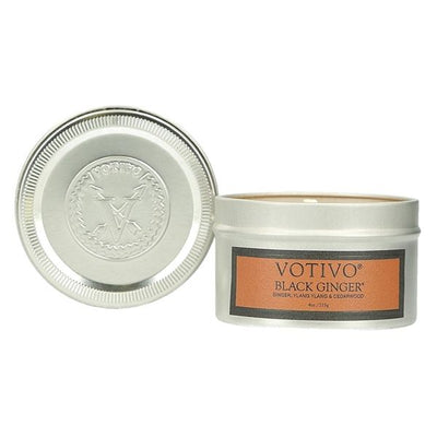 Votivo - Black Ginger Travel Tin Candle