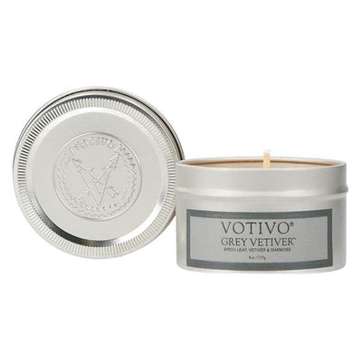 Votivo - Grey Vetiver Travel Tin Candle