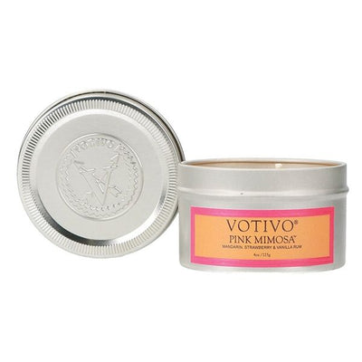 Votivo - Pink Mimosa Travel Tin Candle